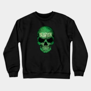 Saudi Arabian Flag Skull Crewneck Sweatshirt